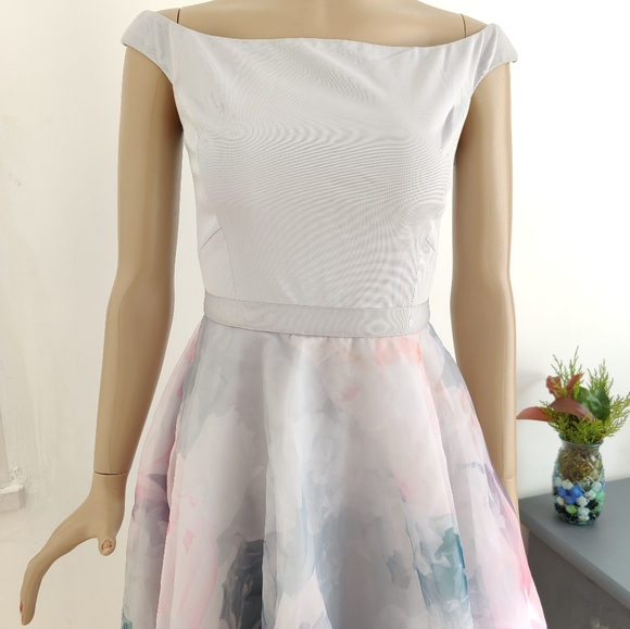 Coast Multi Vinca Printed Overlay Midi Dress Size 6 Wedding £169 - Picture 5 of 16